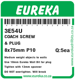 3E54 - Coach Screw & Plug -3E54_Label_T